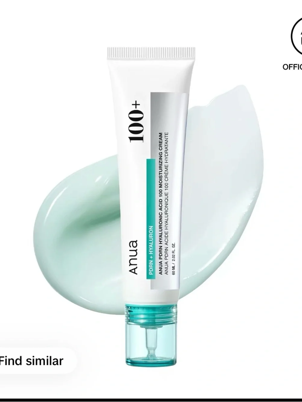 Anua 100+ PDRN + Hyaluron Moisturizing Cream — White/Bronze